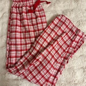 red & white plaid lounge pajama pants 💌